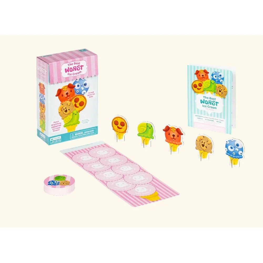 The Best Worst Ice Cream Card Game Kids Ages 4+ Fun Family Game By Kitten Games